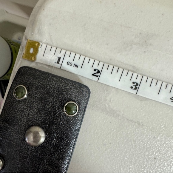 Steve Madden Black Leather Studded Grommet Punk Rock Grunge Y2K Belt Size M - Picture 8 of 11